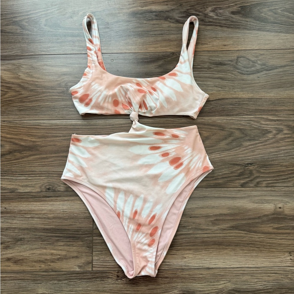 Aerie Pink Tie-Dye One Piece Swimsuit